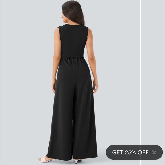 NWT Halara black sleeveless jumpsuit - Picture 2 of 6